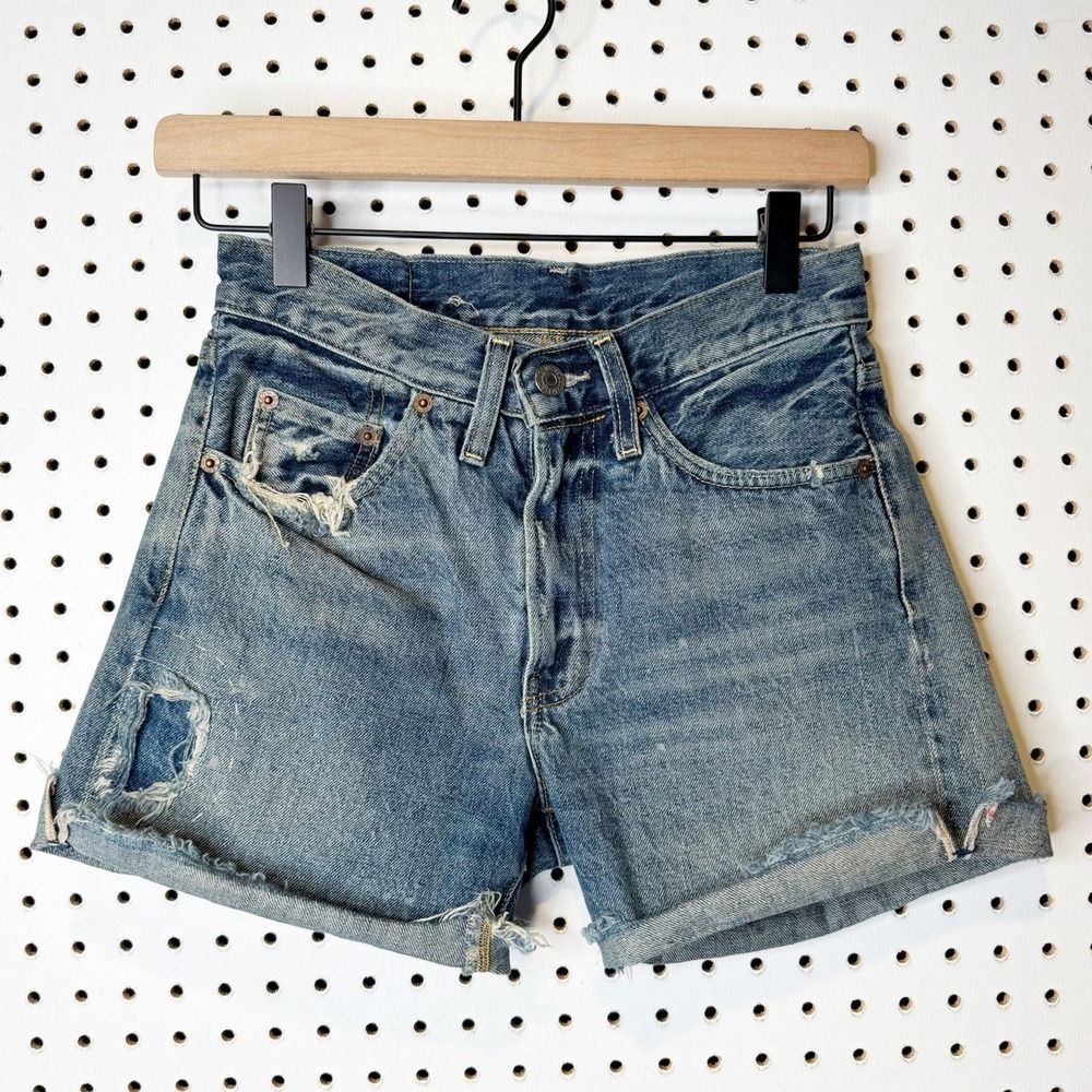Levi Strauss | 501Z XX Distressed Denim Cutoff‎ Jean Shorts W24